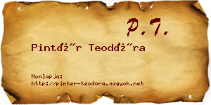 Pintér Teodóra névjegykártya