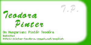 teodora pinter business card