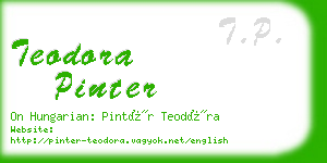 teodora pinter business card